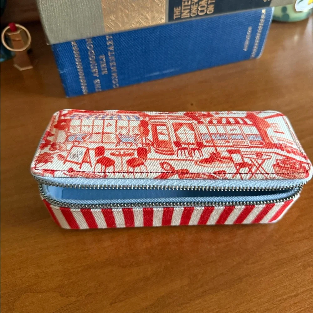 Damson Madder Damson Madder Striped Fabric Jewelry Box - Picture 1 of 4